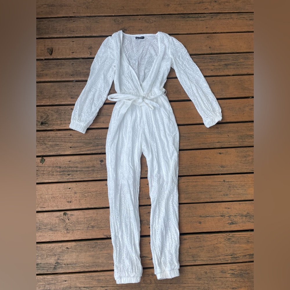 Pretty little thing eyelet embroidery jumpsuit
